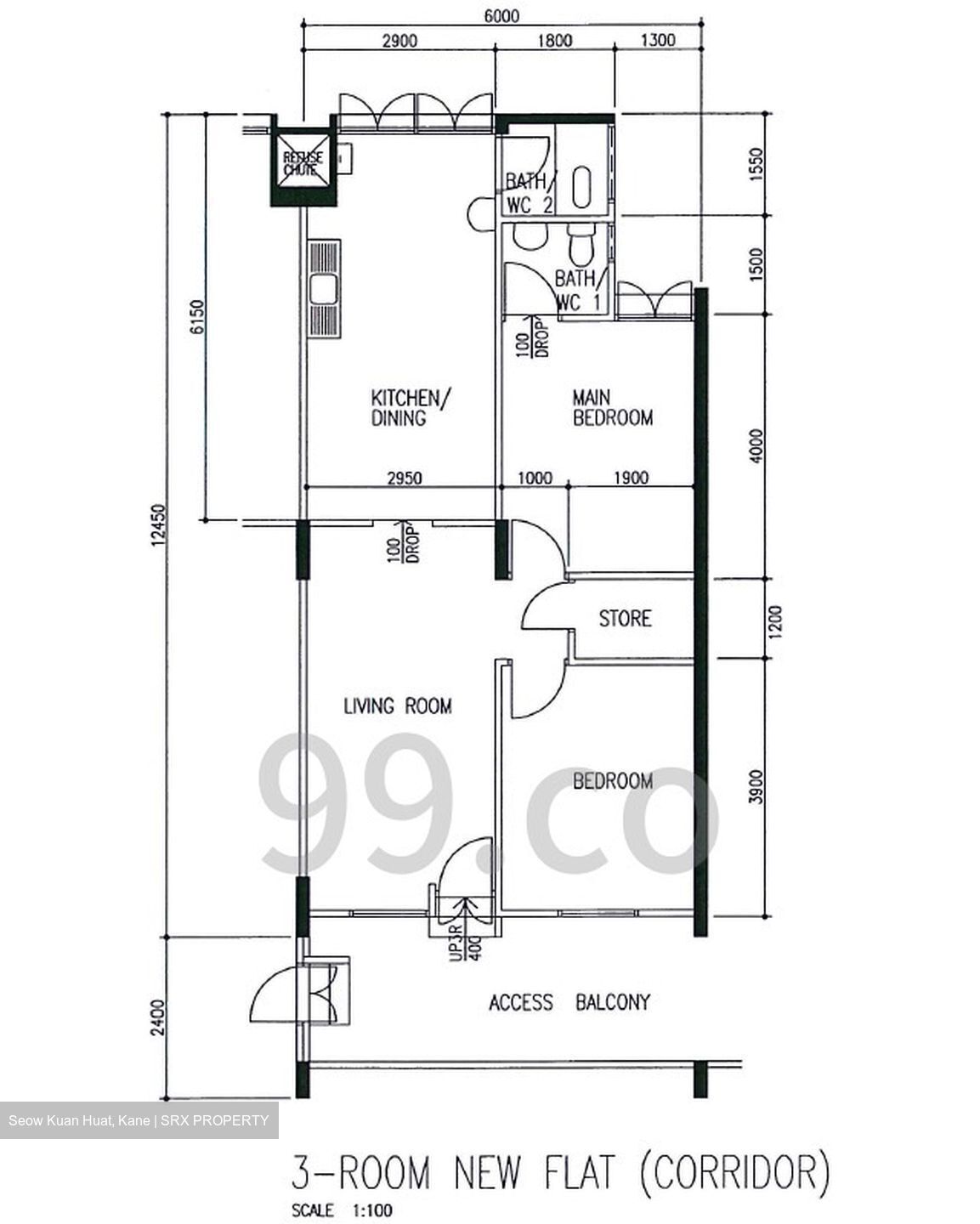 Blk 101 Towner Road (Kallang/Whampoa), HDB 3 Rooms #568862671